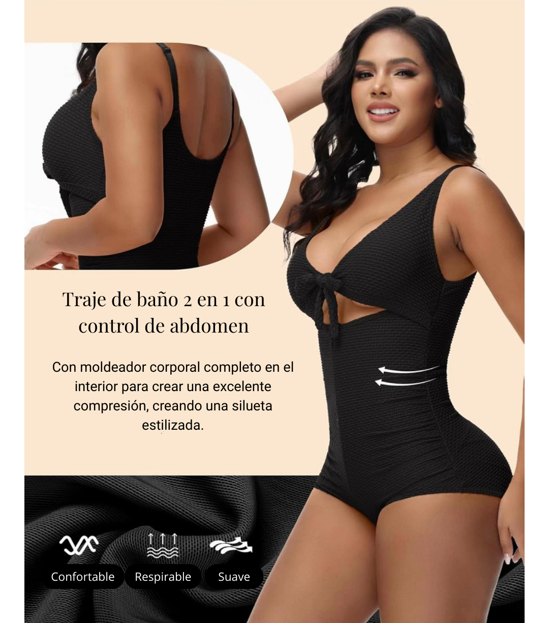 CurveSculpt™ una buena tela SÍ puede moldear sin incomodidad.