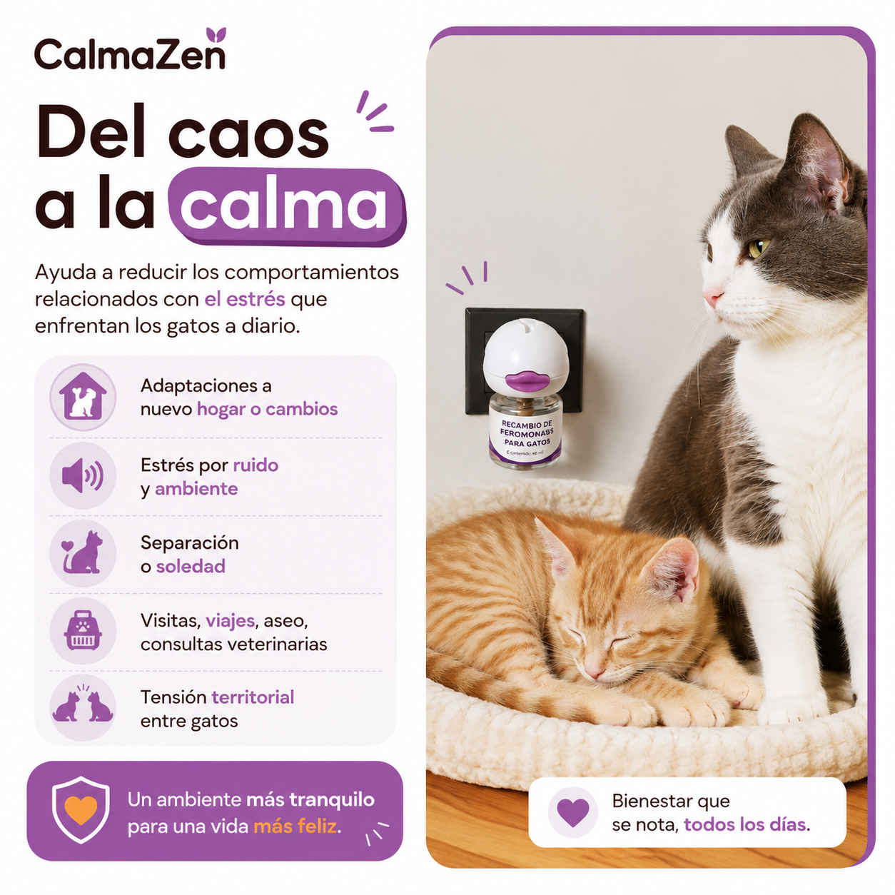 Kit Difusor Calmante para Michis