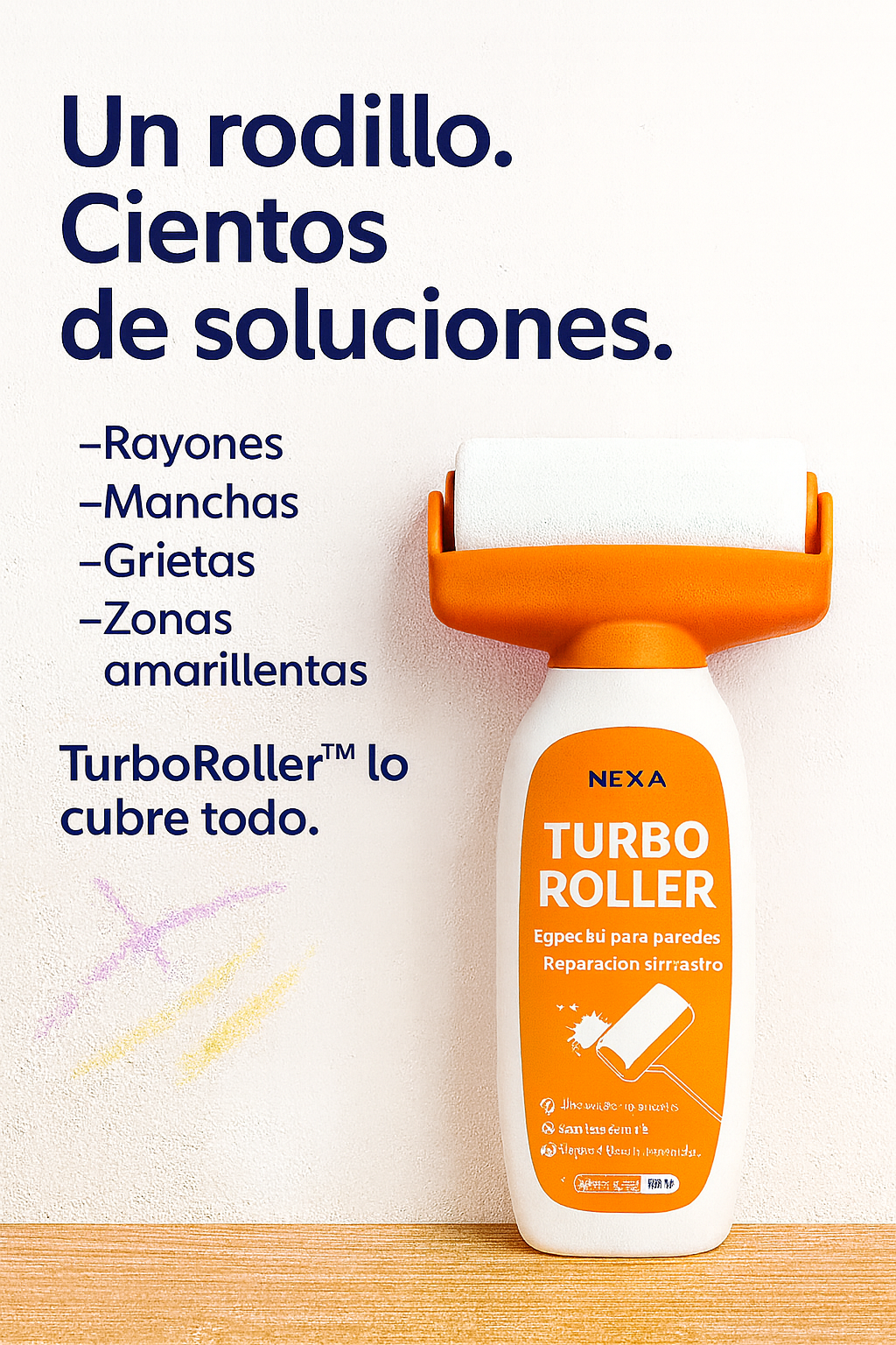 TurboRoller™ – Tu muro impecable en segundos.