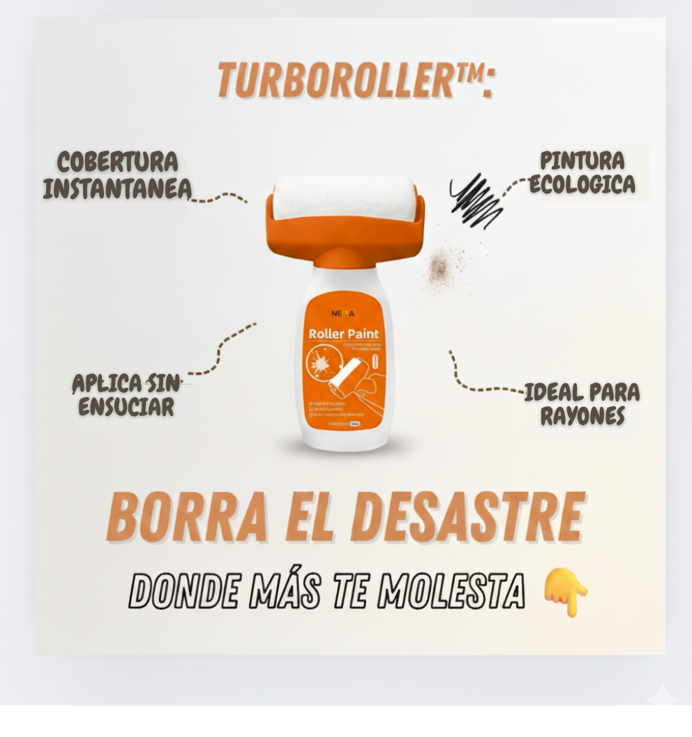 TurboRoller™ – Tu muro impecable en segundos.